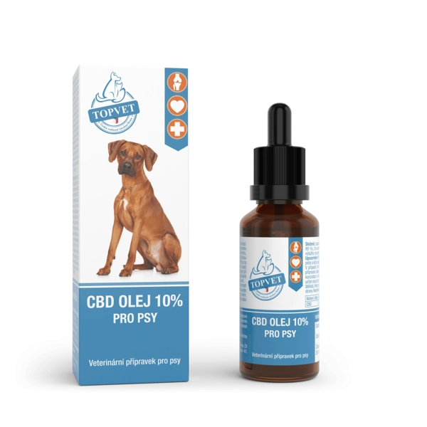Topvet CBD olej 10% pro psy 10 ml