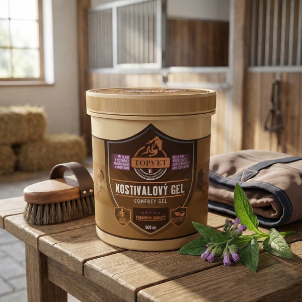 Topvet Kostivalový gel pro koně 500 ml