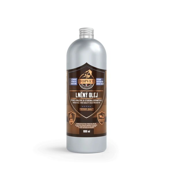 Topvet Lněný olej pro koně 1000 ml