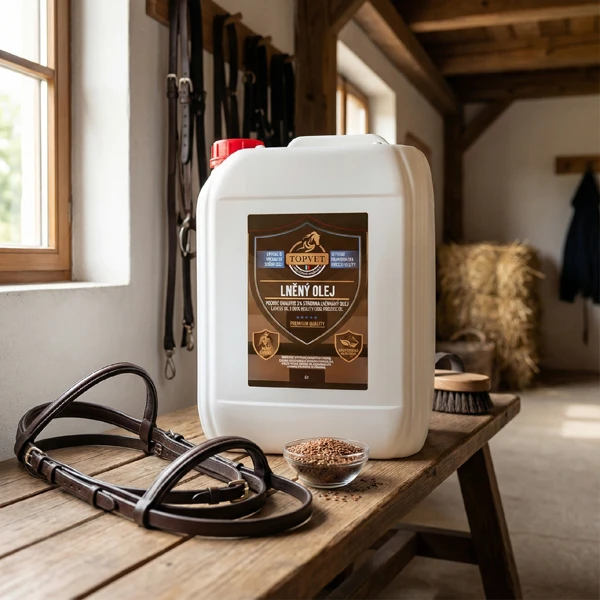Topvet Lněný olej pro koně 5 l 5000 ml
