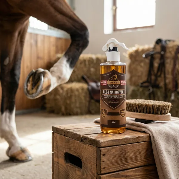 Topvet Olej na kopyta - pro poškozené kopyto pro koně 500 ml