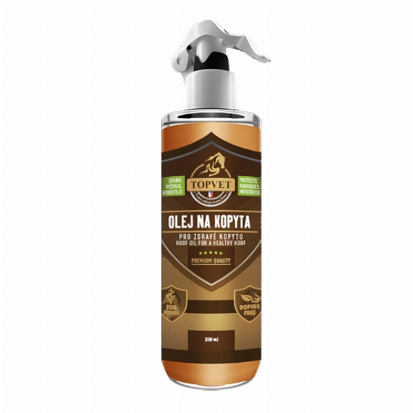 Topvet Olej na kopyta - pro zdravé kopyto pro koně 250 ml