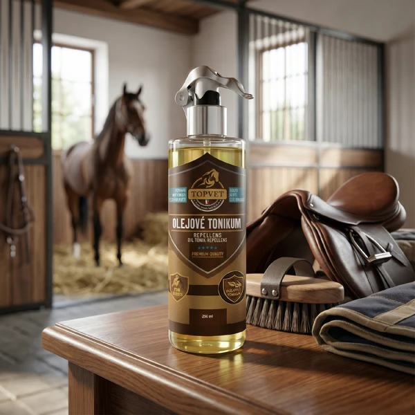 Topvet Olejové tonikum s repelentním účinkem pro koně 250 ml