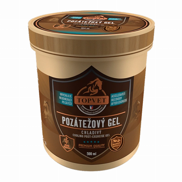 Topvet Pozátěžový gel - chladivý pro koně 500 ml