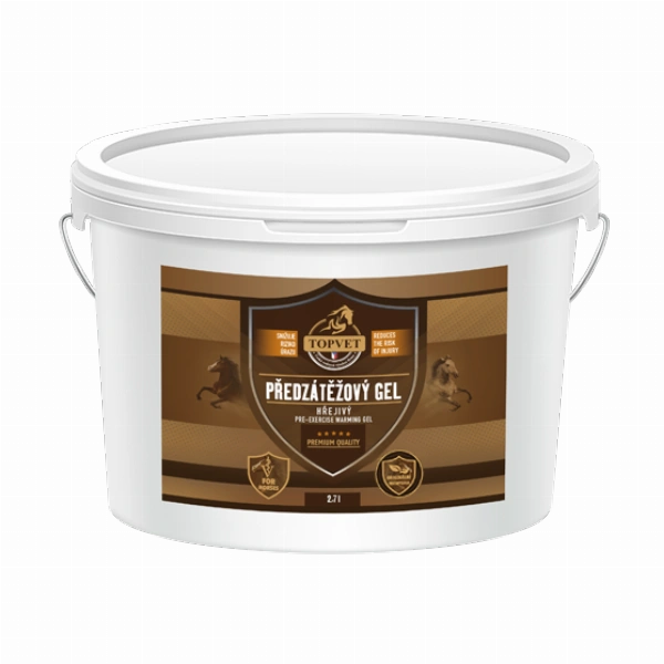 Topvet Předzátěžový gel - hřejivý pro koně 2;7 l 2700 ml