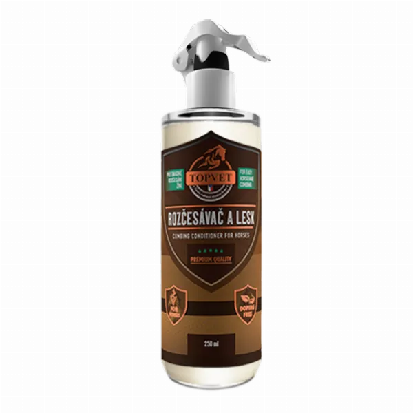 Topvet Rozčesávač a lesk pro koně 250 ml