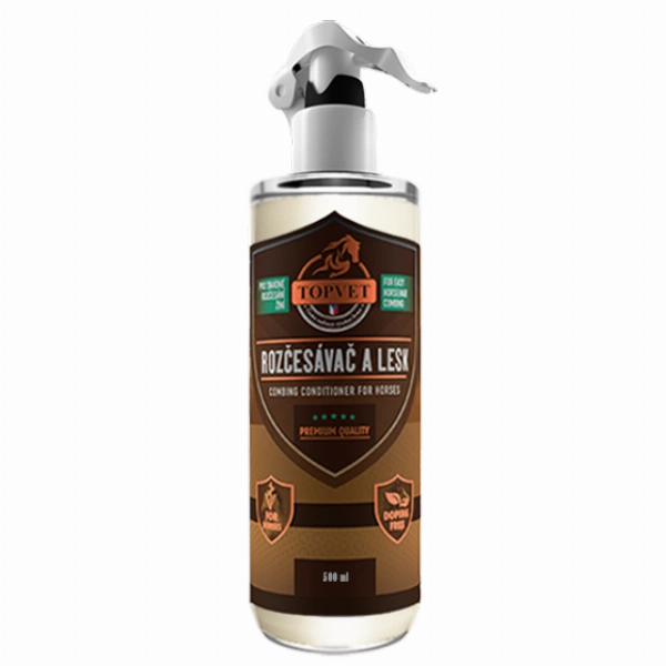 Topvet Rozčesávač a lesk pro koně 500 ml