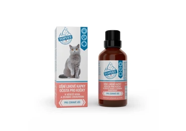 Topvet Ušní lihové kapky očista pro kočky 50 ml