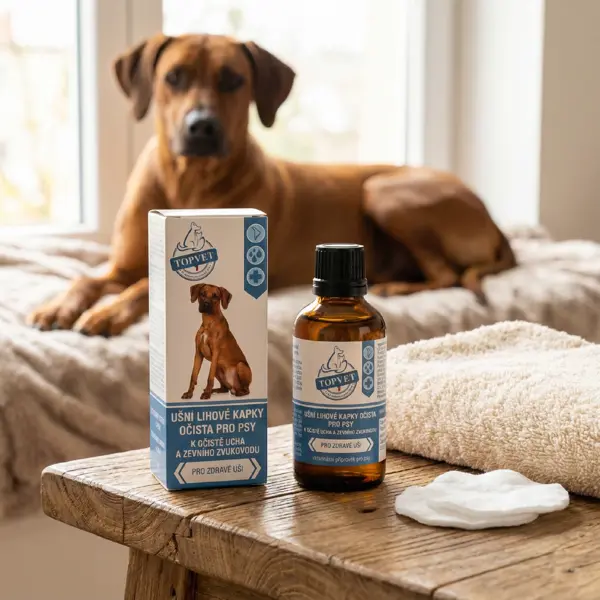 Topvet Ušní lihové kapky očista pro psy 50 ml