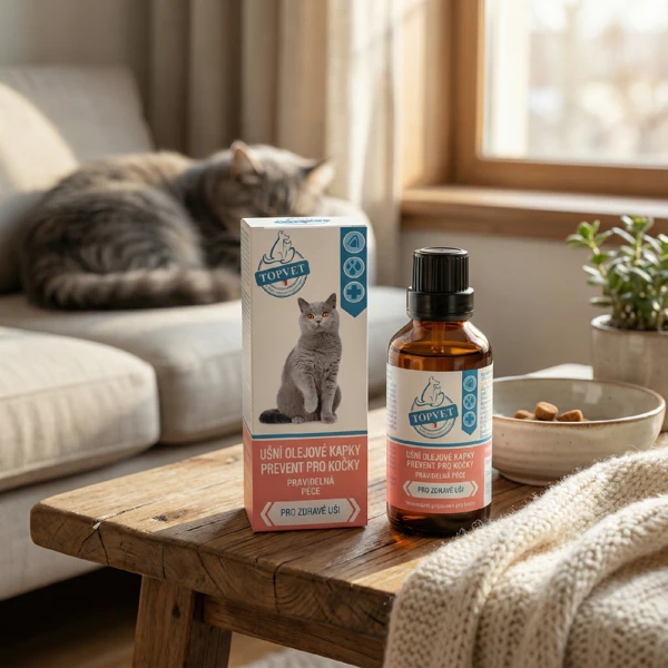 Topvet Ušní olejové kapky prevent pro kočky 50 ml