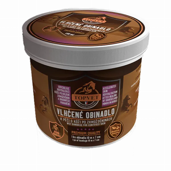 Topvet Vlhčené obinadlo k péči o kůži po zhmožděninách