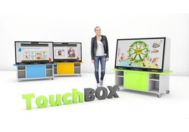 TouchBox 55" - zelený - chytrá dotyková skříňka pro školky i školy