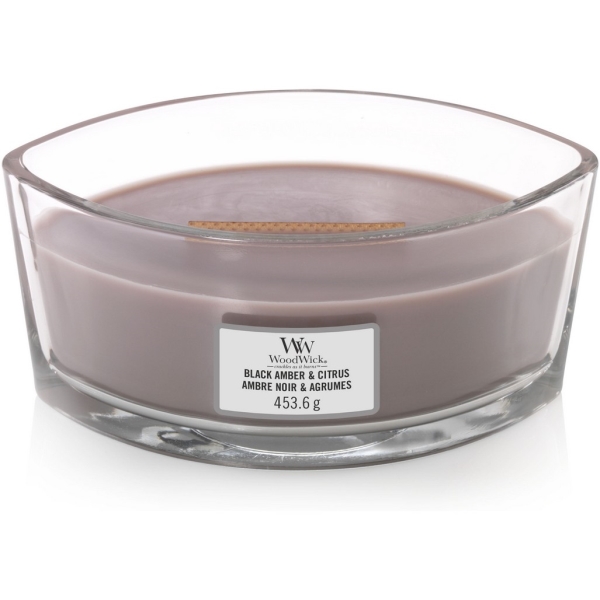 Vonná svíčka s vůní Black Amber & Citrus, skleněná loď - 453 g