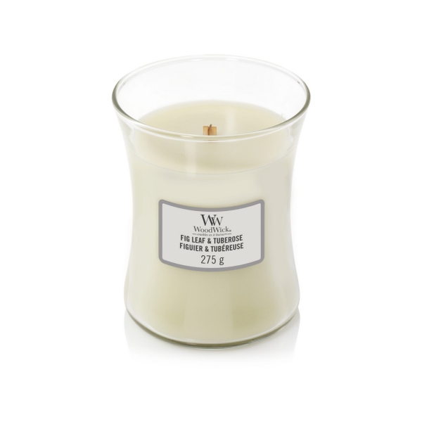 Vonná svíčka s vůní Fig Leaf & Tuberose, skleněná váza střední - 275 g