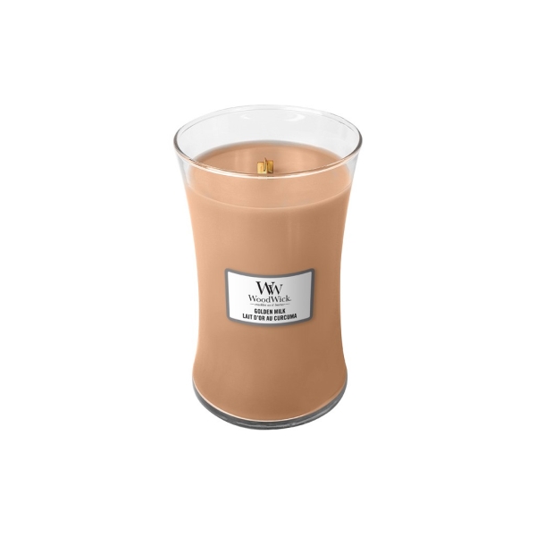 Vonná svíčka s vůní Golden Milk, skleněná váza velká - 609 g