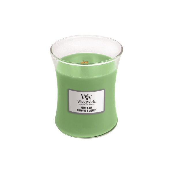 Vonná svíčka s vůní Hemp & Ivy, skleněná váza střední - 275 g