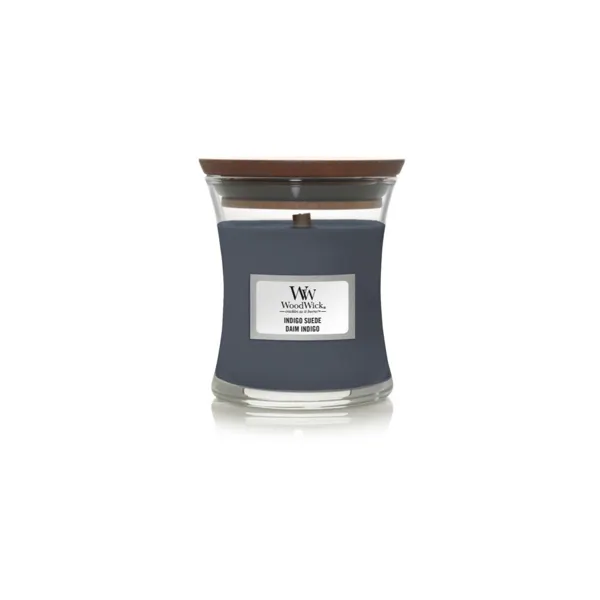 Vonná svíčka s vůní Indigo Suede, skleněná váza malá - 85 g