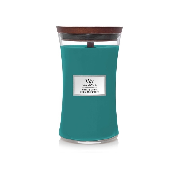 Vonná svíčka s vůní Juniper & Spruce, skleněná váza velká - 609 g