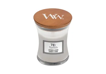 Vonná svíčka s vůní Lavender & Cedar, skleněná váza malá - 85 g