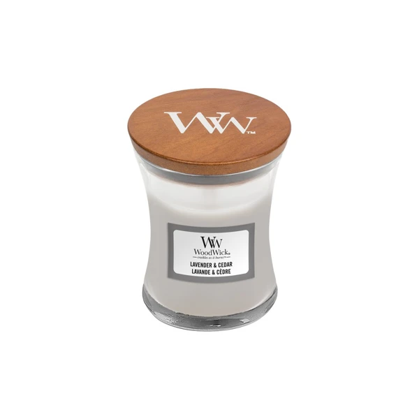 Vonná svíčka s vůní Lavender & Cedar, skleněná váza malá - 85 g
