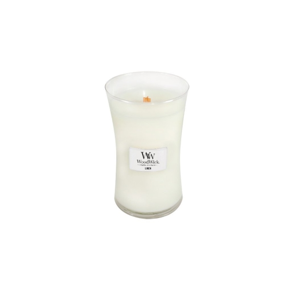 Vonná svíčka s vůní Linen, skleněná váza velká - 609 g