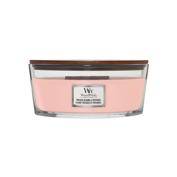 Vonná svíčka s vůní Pressed Blooms & Patchouli, skleněná loď - 453 g