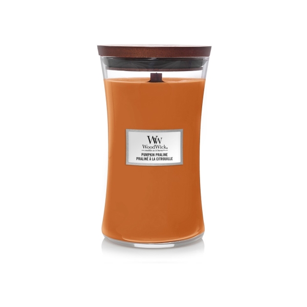 Vonná svíčka s vůní Pumpkin Praline, skleněná váza velká - 609 g