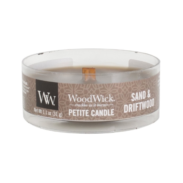 Vonná svíčka s vůní Sand & Driftwood, malá svíčka petite - 31 g