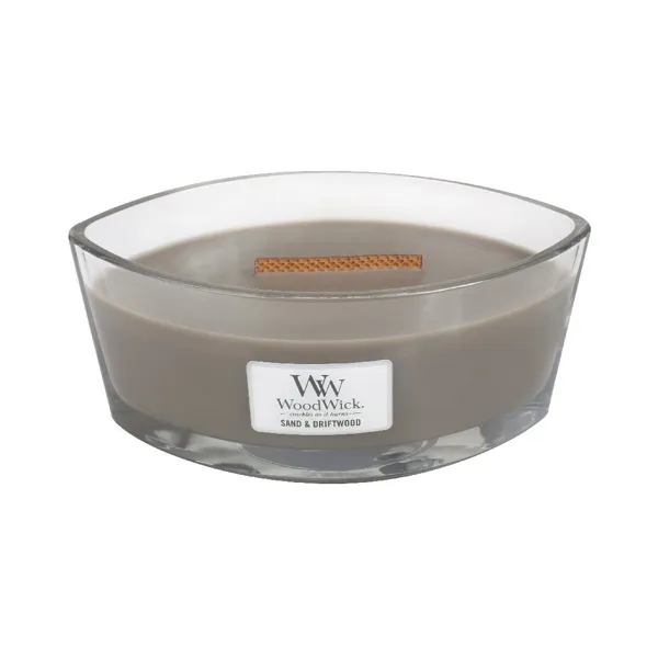 Vonná svíčka s vůní Sand & Driftwood, skleněná loď - 453 g