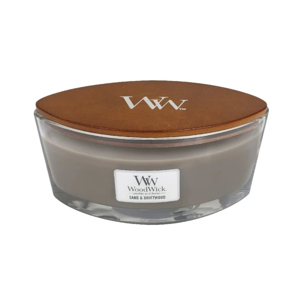 Vonná svíčka s vůní Sand & Driftwood, skleněná loď - 453 g