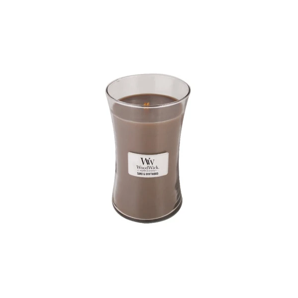 Vonná svíčka s vůní Sand & Driftwood, skleněná váza velká - 609 g