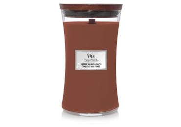 Vonná svíčka s vůní Smoked Walnut & Maple, skleněná váza velká - 609 g