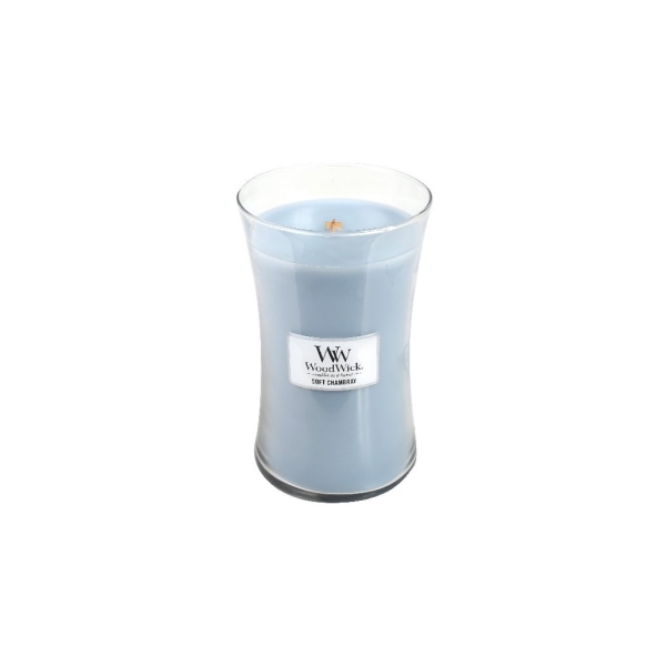 Vonná svíčka s vůní Soft Chambray, skleněná váza velká - 609 g