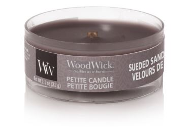 Vonná svíčka s vůní Suede & Sandalwood, malá svíčka petite - 31 g