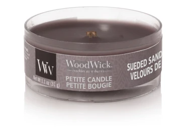 Vonná svíčka s vůní Suede & Sandalwood, malá svíčka petite - 31 g