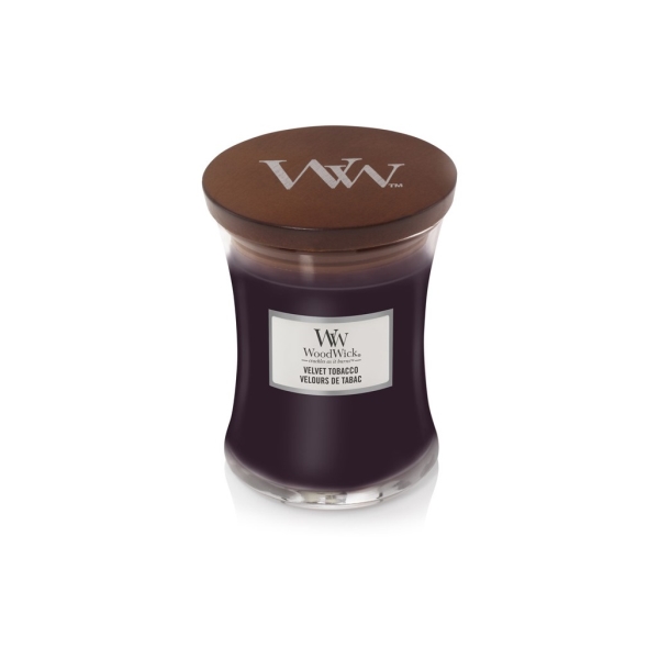 Vonná svíčka s vůní Velvet Tobacco, skleněná váza střední - 275 g