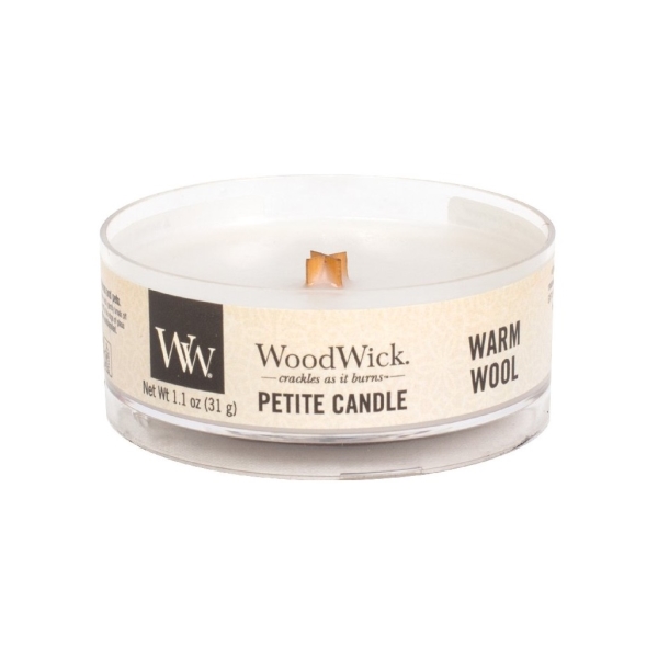 Vonná svíčka s vůní Warm Wool, malá svíčka petite - 31 g