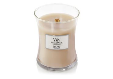 Vonná svíčka s vůní White Honey, skleněná váza střední - 275 g