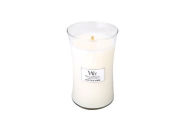 Vonná svíčka s vůní White Tea & Jasmine, skleněná váza velká - 609 g