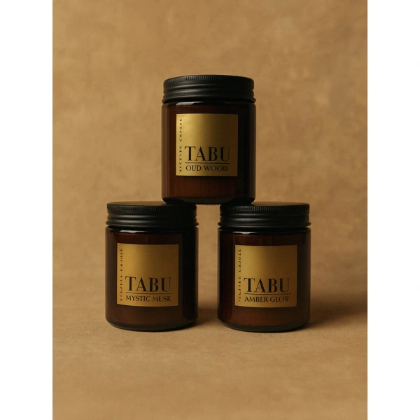 Vonná svíčka TABU s vůní AMBER GLOW - 230g
