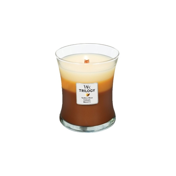 Vonná svíčka Trilogy s vůní Café Sweets, skleněná váza střední - 275 g