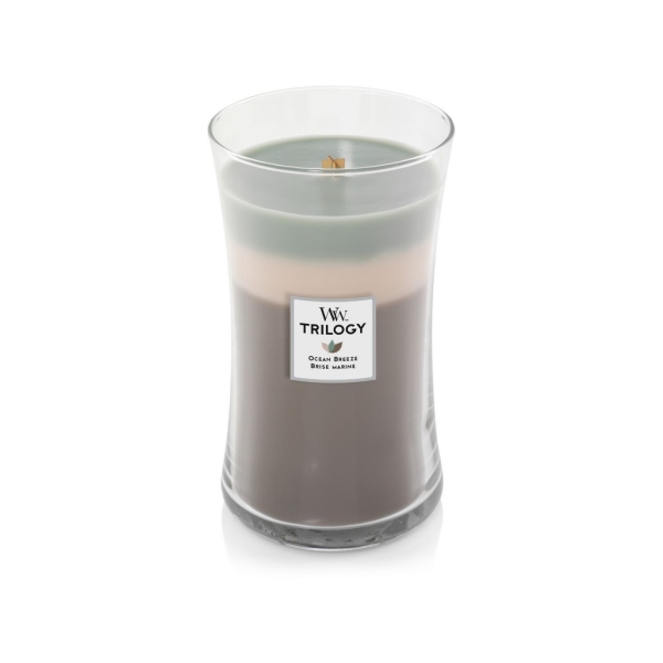 Vonná svíčka Trilogy s vůní Ocean Breeze, skleněná váza velká - 609 g