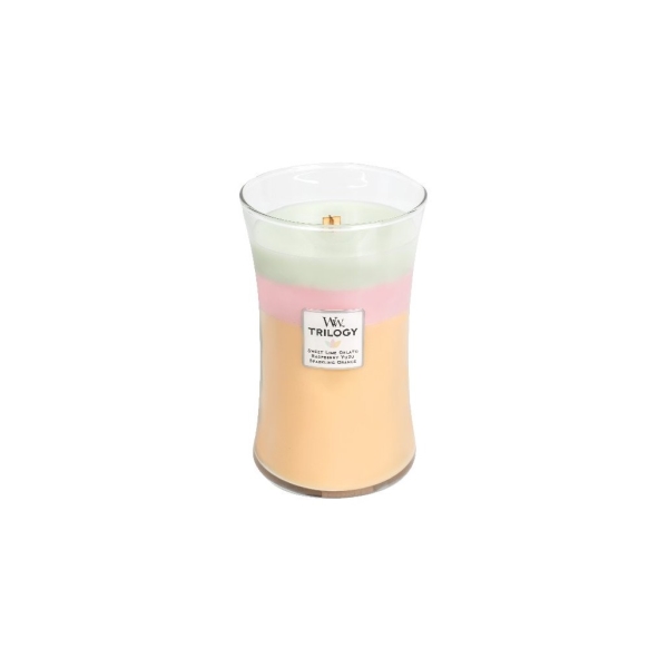 Vonná svíčka Trilogy s vůní Summer Sweets, skleněná váza velká - 609 g
