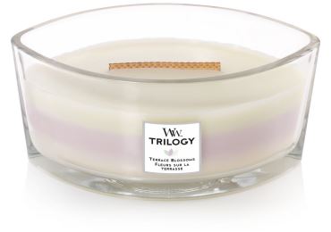 Vonná svíčka Trilogy s vůní Terrace Blossoms, skleněná loď - 453 g