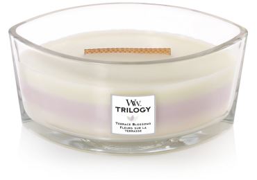 Vonná svíčka Trilogy s vůní Terrace Blossoms, skleněná loď - 453 g