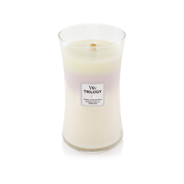 Vonná svíčka Trilogy s vůní Terrace Blossoms, skleněná váza velká - 609 g
