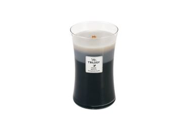 Vonná svíčka Trilogy s vůní Warm Woods, skleněná váza velká - 609 g