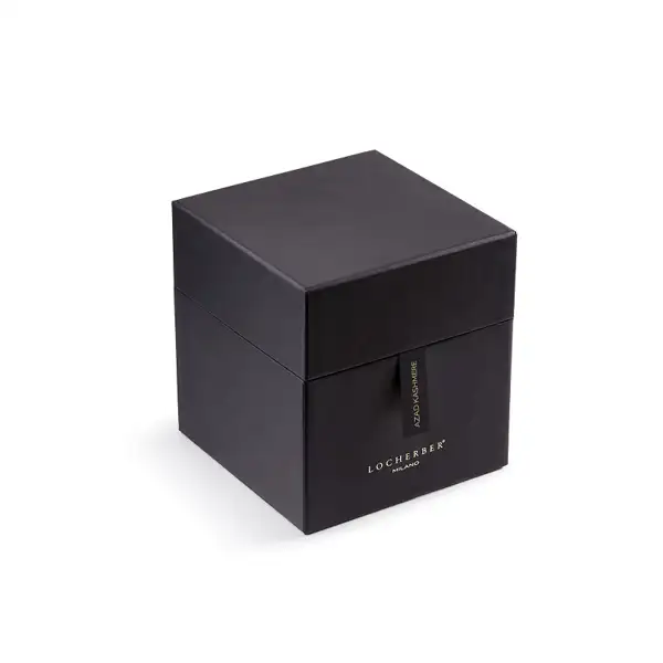 Vonná svíčka v černém skle s dřevěným víčkem s vůní AZAD KASHMERE - 500 g