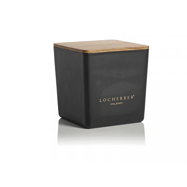 Vonná svíčka v černém skle s dřevěným víčkem s vůní HEJAZ INCENSE - 210 g