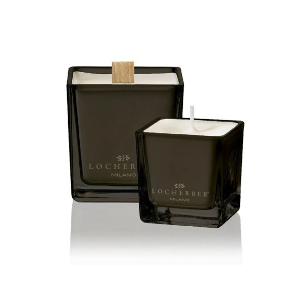 Vonná svíčka v černém skle s dřevěným víčkem s vůní MALABAR PEPPER - 210 g